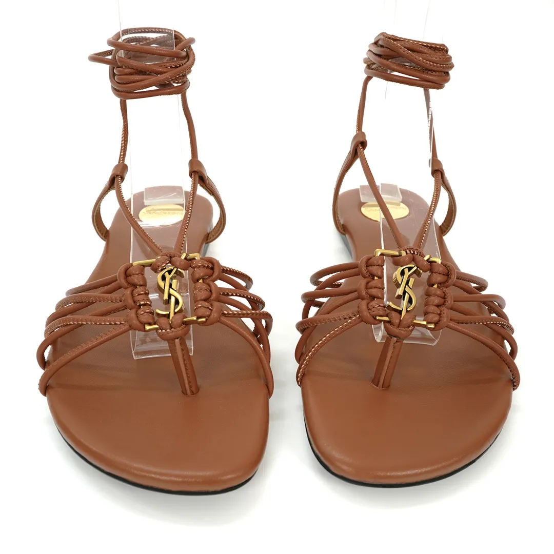 👟👟Ex-factory price 520👟👟 Yves Saint Laurent (YSL for short) - Design style: It adopts the classic clip-on style, with multiple leather straps of different colors intertwined, showing a unique weaving feel. The strap design at the ankle adds sexiness and casualness. It is the highlight of fashionable holiday style or daily casual matching.   - Iconic element: There is a golden YSL classic letter logo decoration in the middle of the shoe body, which is highly recognizable and highlights the brand identity, injecting a high-end fashion sense into the simple sandals.   - Material and color: Leather is the main material, with a delicate texture. The colors such as brown and gold are retro and versatile, suitable for a variety of styles, showing the charm of French elegance and fashion. Size: 35-44 (42-44 is custom-made and cannot be returned or exchanged).